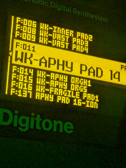 Patch browse window in Elektron Digitone