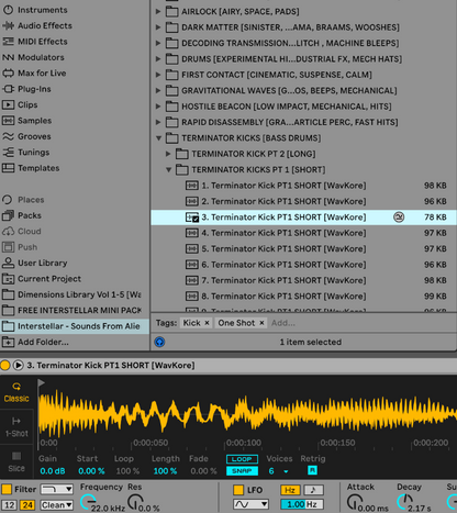 Interstellar - Sounds From Alien Places Sample Library
